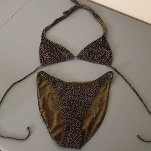 Cheetah, reversible high waist bikini